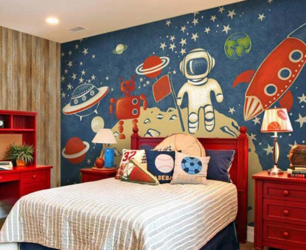 Tema Luar Angkasa: Hiasi kamar dengan elemen luar angkasa seperti poster planet